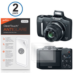 ClearTouch Anti-Glare (2-Pack) - Canon Powershot SX160 IS Screen Protector