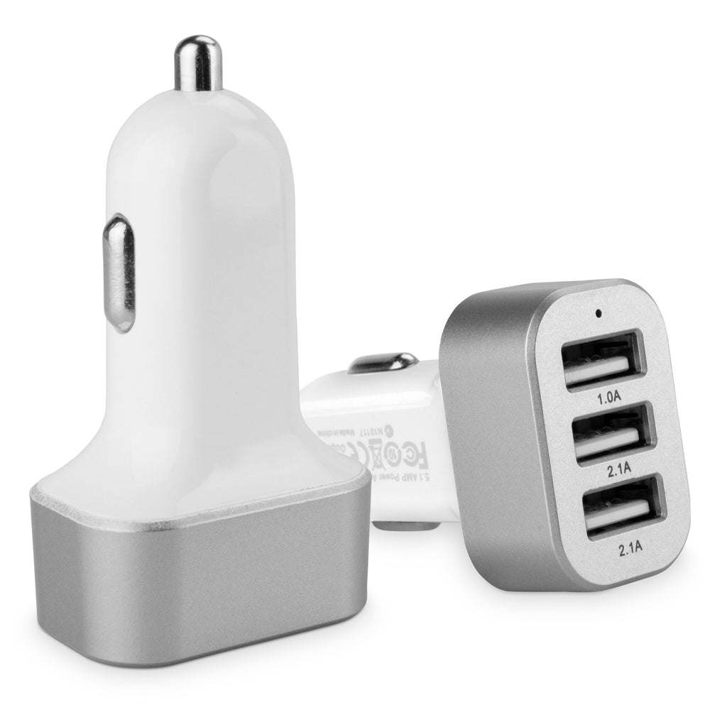 AT&T Samsung Galaxy S2 (Samsung SGH-i777) 3-Port Micro High Current Car Charger