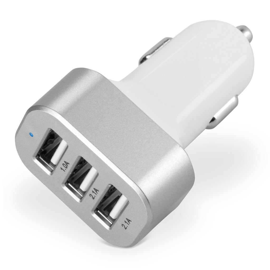3-Port Micro High Current Car Charger - Motorola Droid 3 Charger