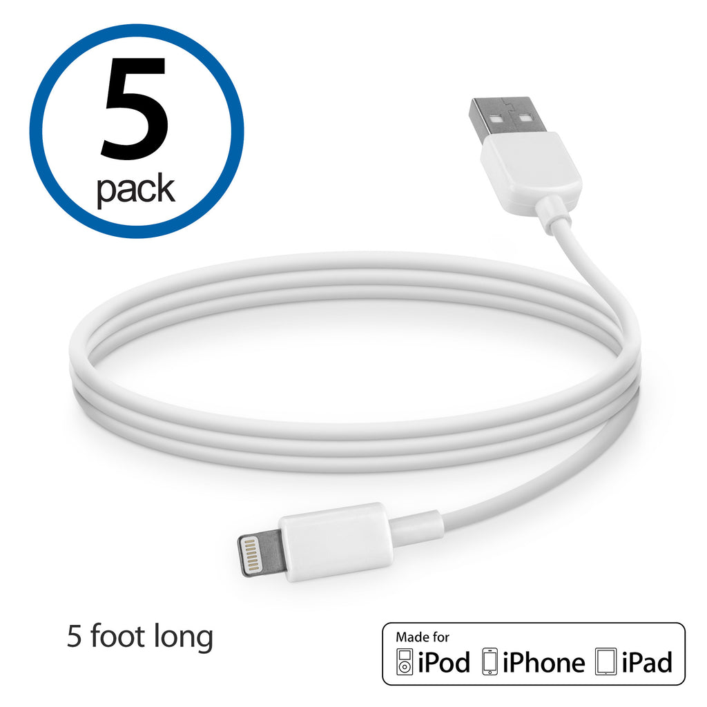 USB Lightning Cable (5-Pack) - Apple iPhone 5c Cable