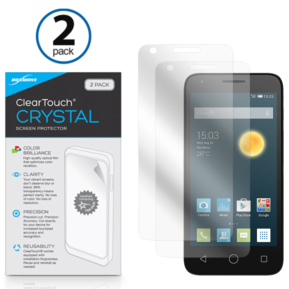 ClearTouch Crystal (2-Pack) - Alcatel PIXI 3 (4.5) 4G Screen Protector