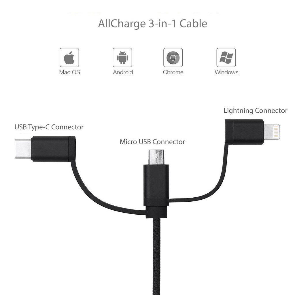 AllCharge 3-in-1 Cable