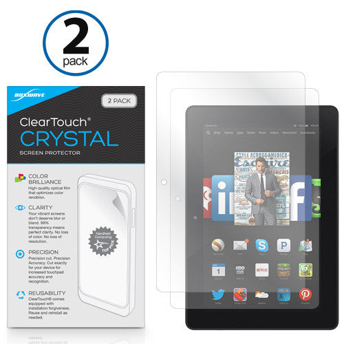 ClearTouch Crystal (2-Pack) - Amazon Fire HDX 8.9 (2014) Screen Protector