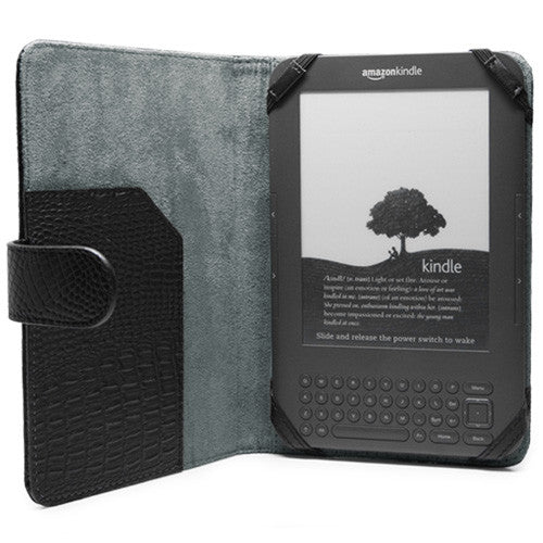 Midnight Crocodile Elite Case - Amazon Kindle 3 Case