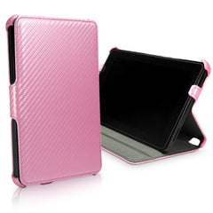 Satin Pink Leather Book Jacket - Amazon Kindle Fire Case