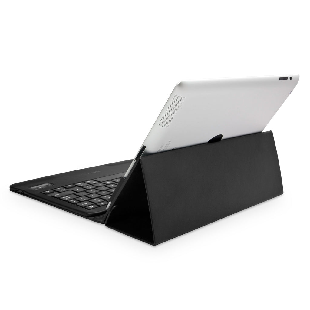 Elite Leather Keyboard Buddy Folio Case - Apple iPad 3 Case