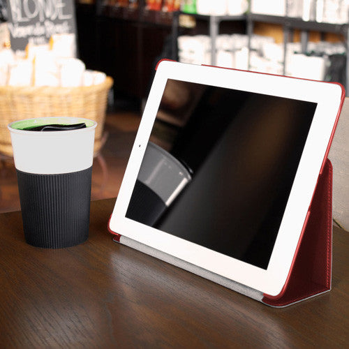 Ardent Red Leather Smart Nuovo iPad Case - Apple iPad 4 Case