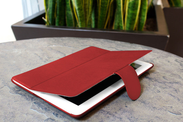 Ardent Red Leather Smart Nuovo iPad Case - Apple iPad 4 Case