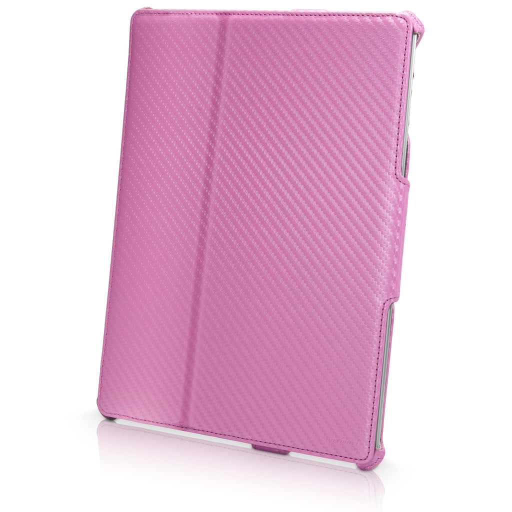 Satin Pink Leather Book Jacket - Apple iPad 3 Case