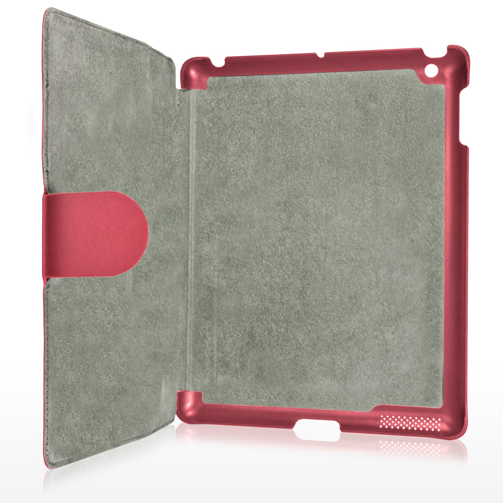Ardent Red Leather Smart Nuovo iPad Case - Apple iPad 4 Case