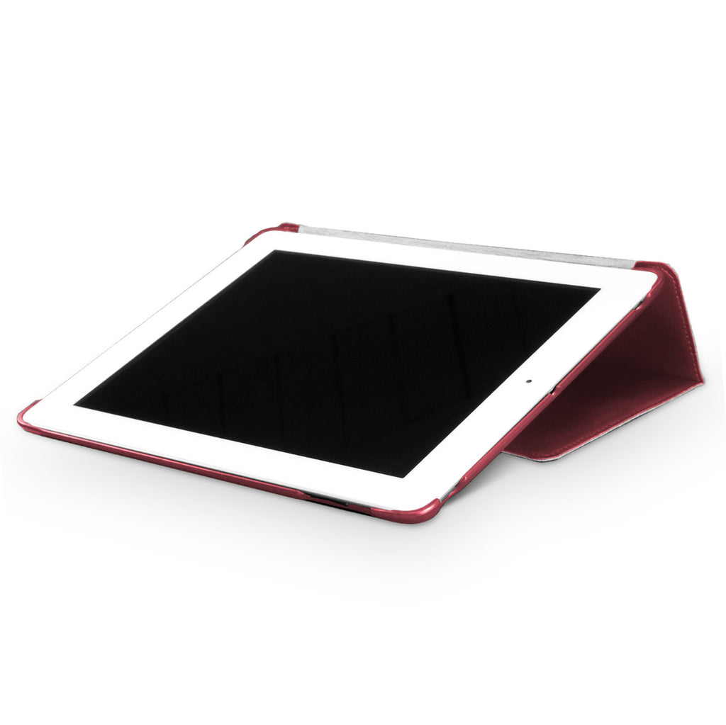 Ardent Red Leather Smart Nuovo iPad Case - Apple iPad 4 Case
