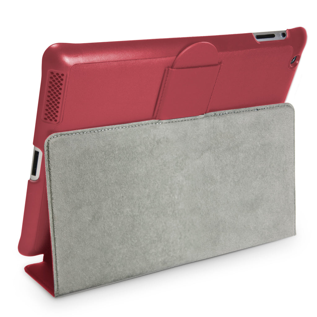 Ardent Red Leather Smart Nuovo iPad Case - Apple iPad 4 Case