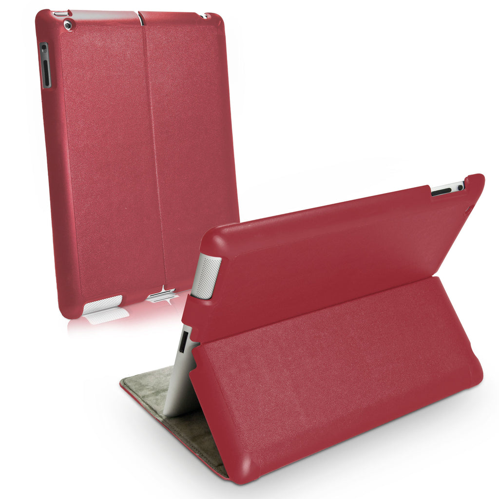 Ardent Red Leather Smart VersaView Case - Apple iPad 4 Case