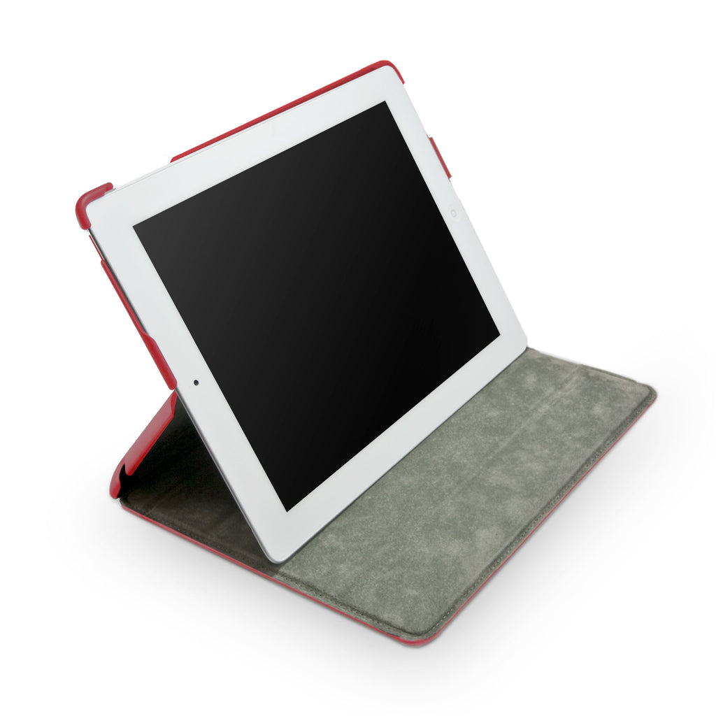 Ardent Red Leather Smart VersaView Case - Apple iPad 3 Case