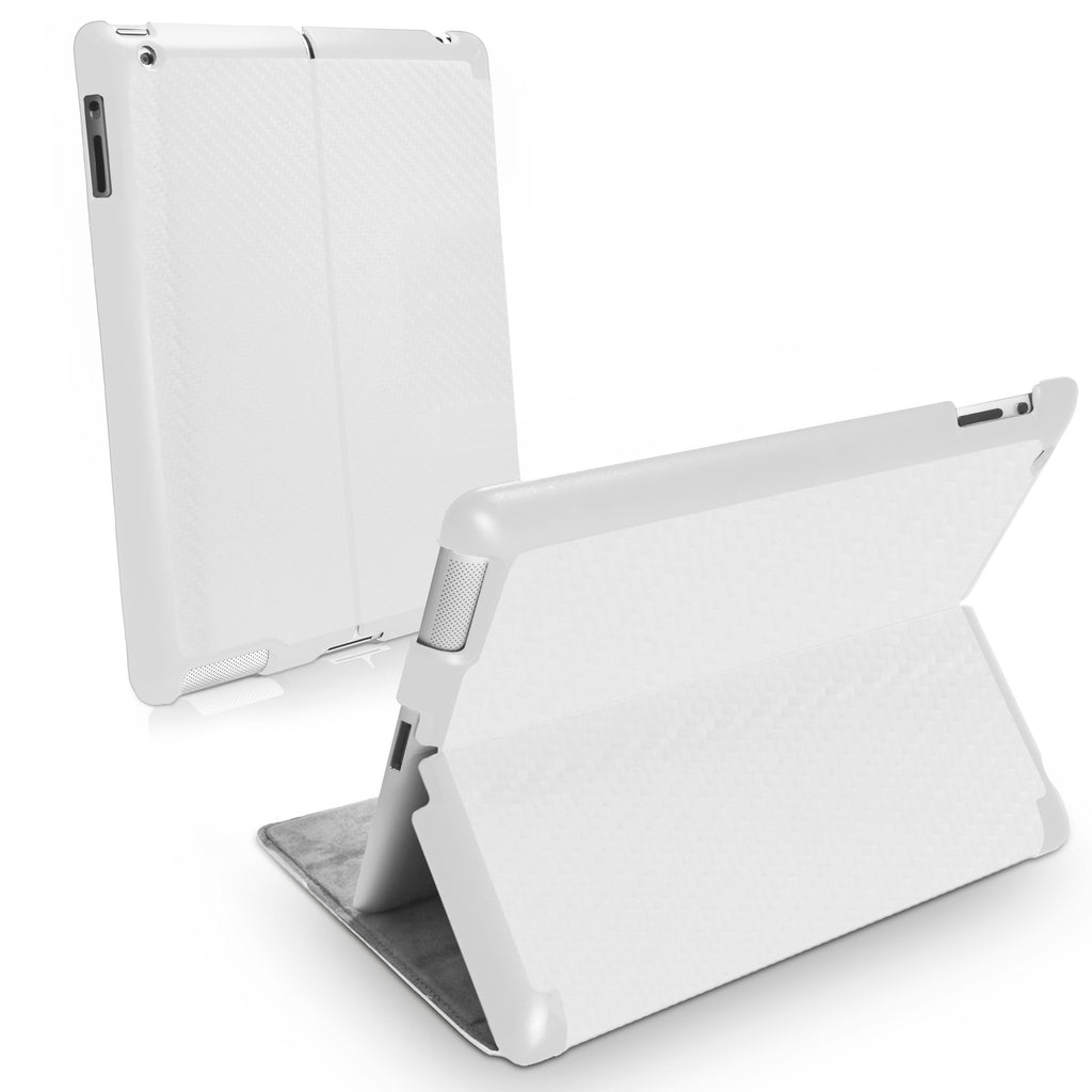 Winter White Leather Smart VersaView Case - Apple iPad 3 Case