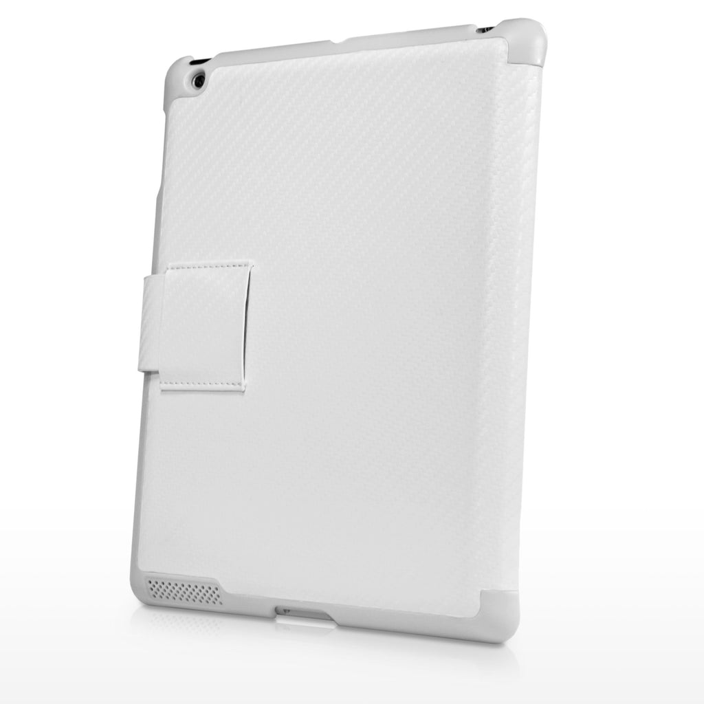 Winter White Leather Smart Nuovo iPad Case - Apple iPad 3 Case