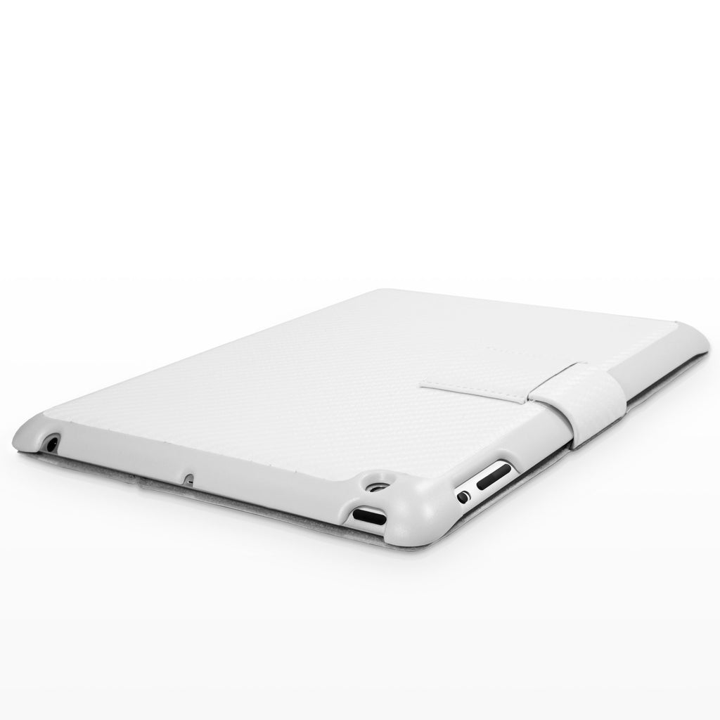 Winter White Leather Smart Nuovo iPad Case - Apple iPad 3 Case