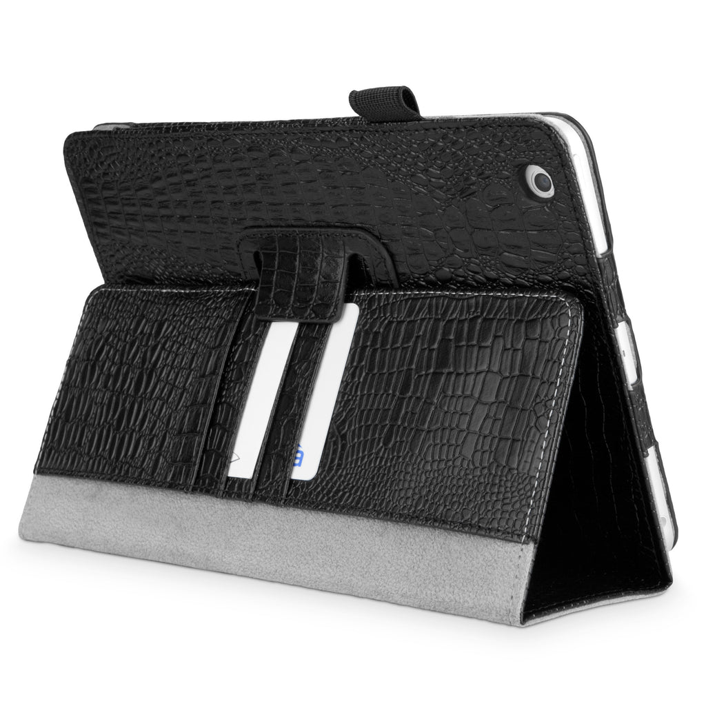 Midnight Crocodile Folio Stand Case with Strap - Apple iPad mini 3 Case