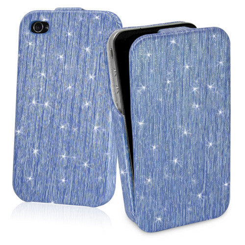 Azure Glimmer Flip Case - Apple iPhone 4 Case