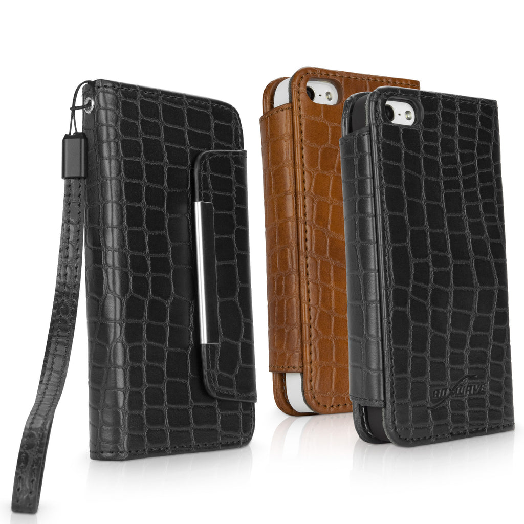 Crocodile Leather Clutch Case - Apple iPhone 5 Case