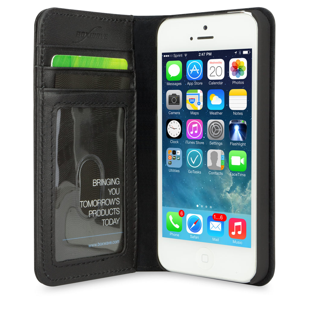Designio Leather Wallet Case - Apple iPhone SE Case