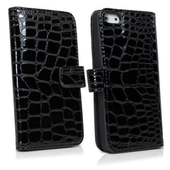 Patent Leather Crocodile Wallet - Apple iPhone 5 Case