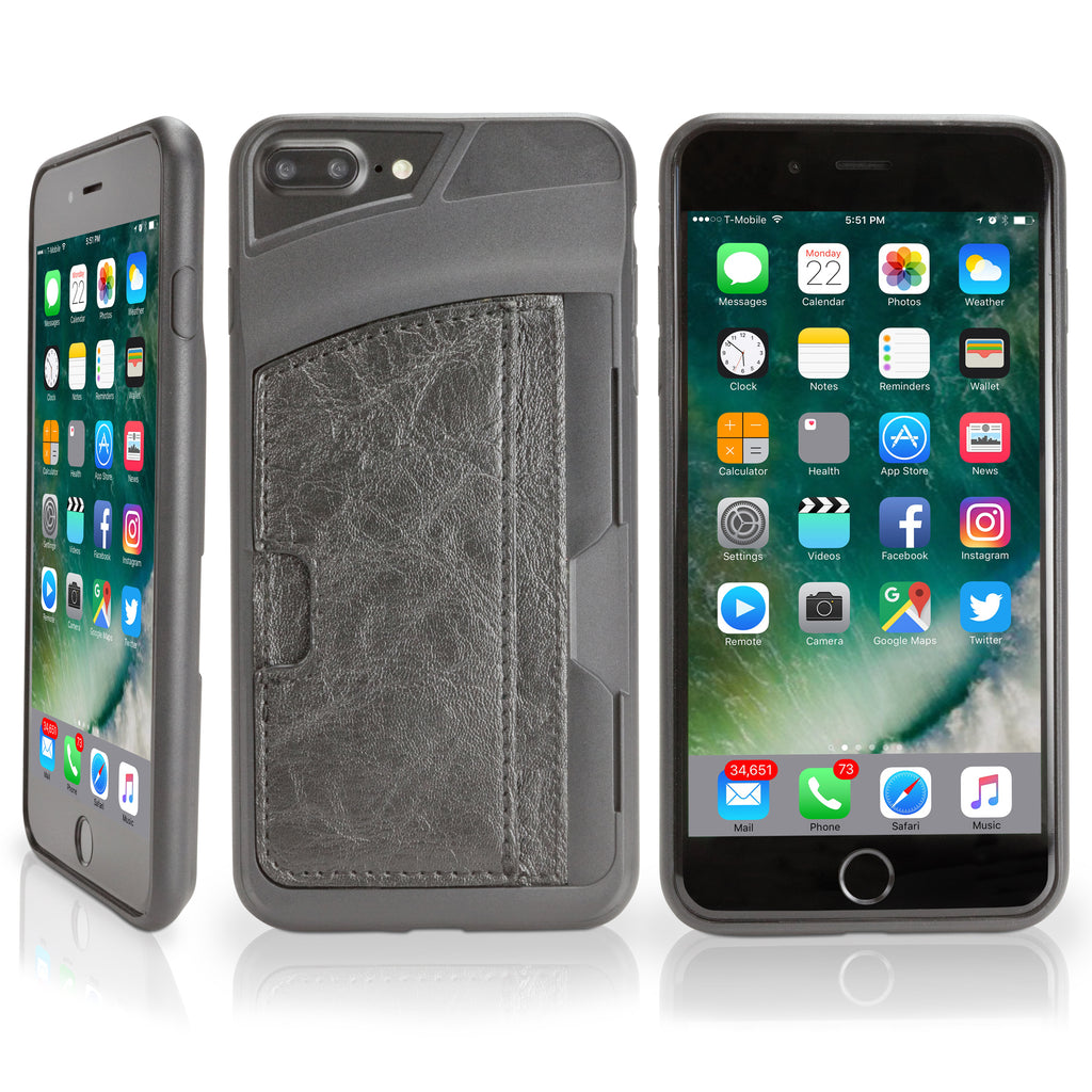 Leather CardWallet Case - Apple iPhone 8 Plus Case