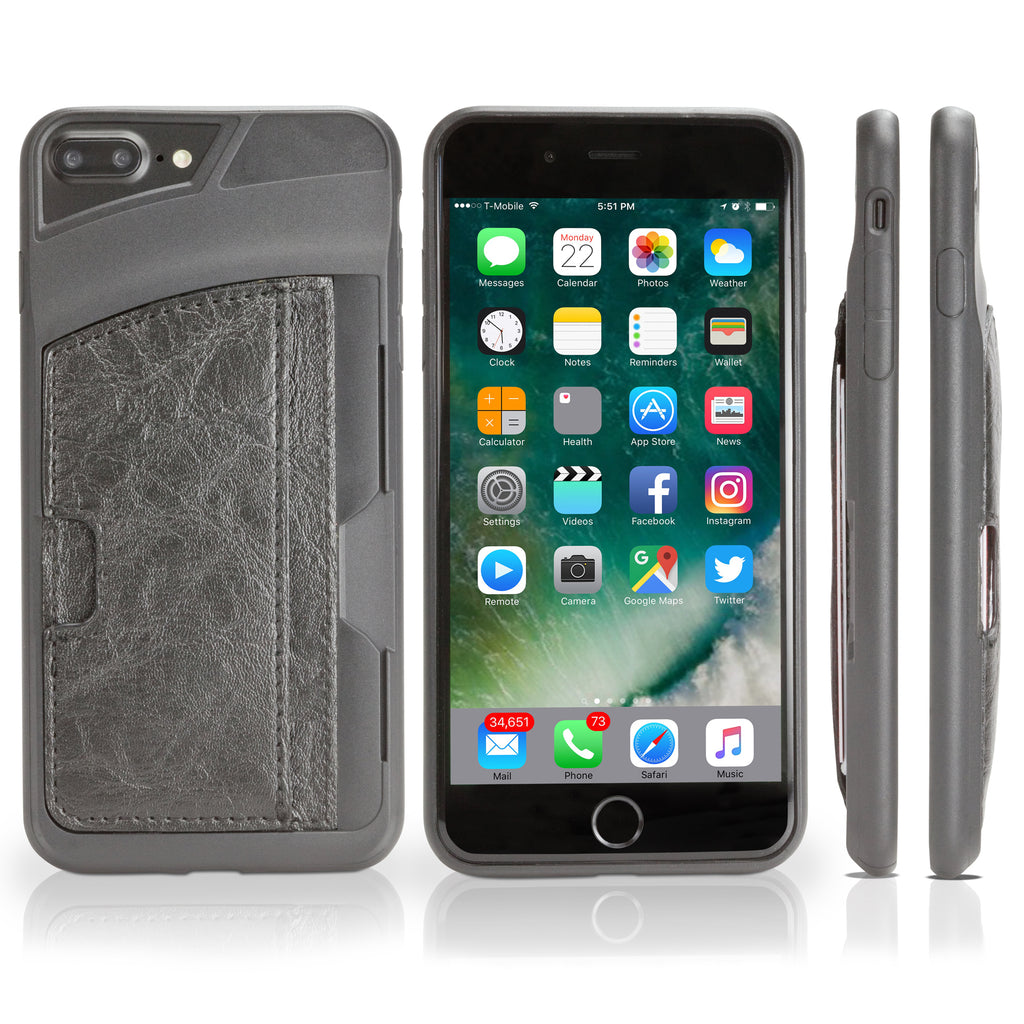 Leather CardWallet Case - Apple iPhone 8 Plus Case