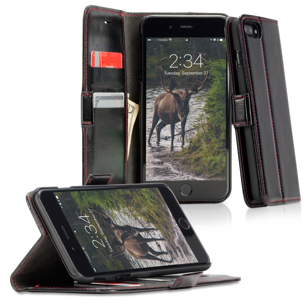 Designio Leather Wallet Case - Apple iPhone 7 Plus Case