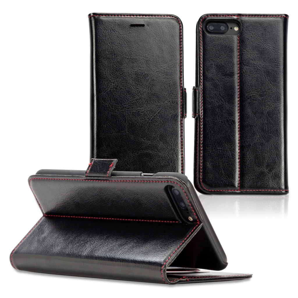 Designio Leather Wallet Case - Apple iPhone 8 Plus Case