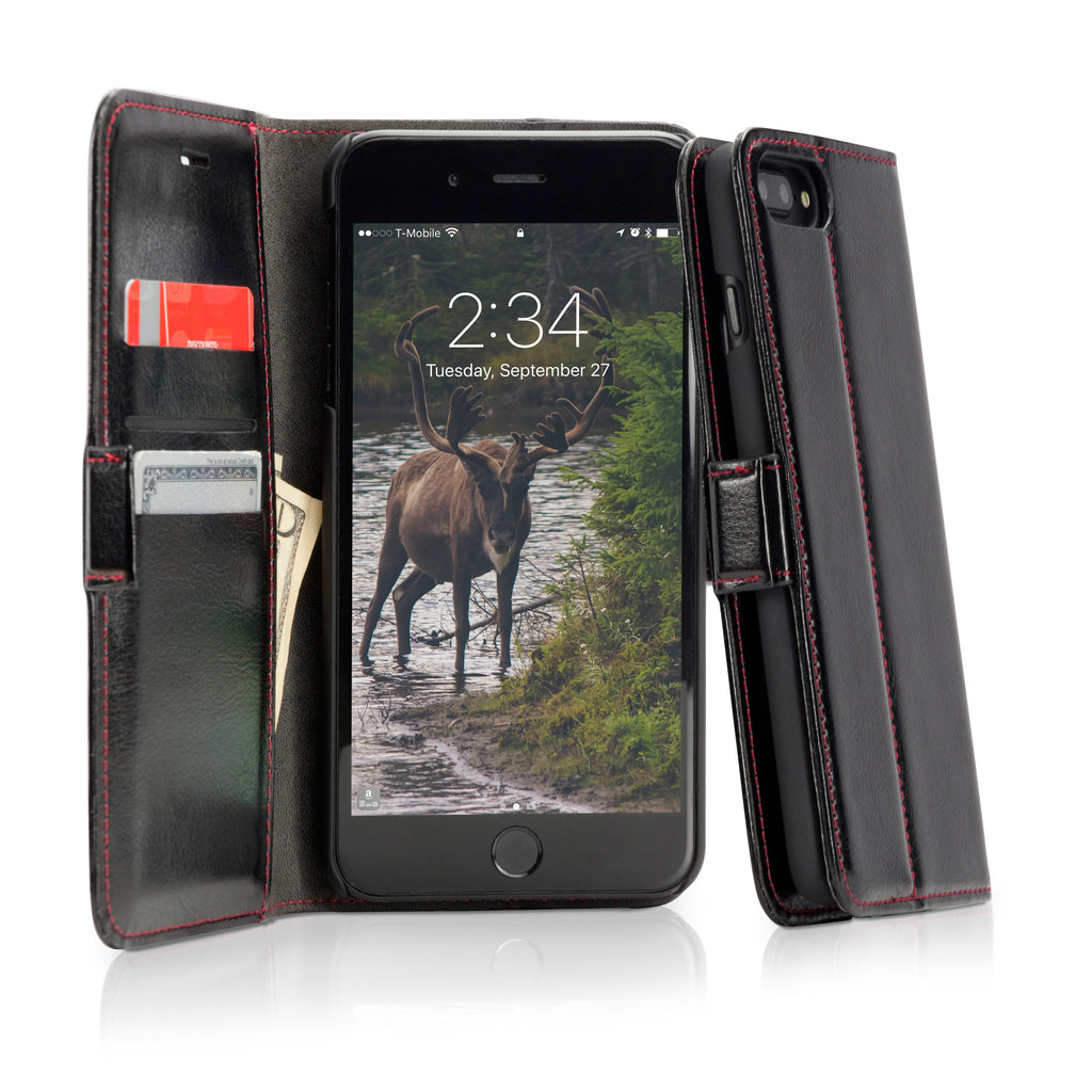 Designio Leather Wallet Case - Apple iPhone 8 Plus Case