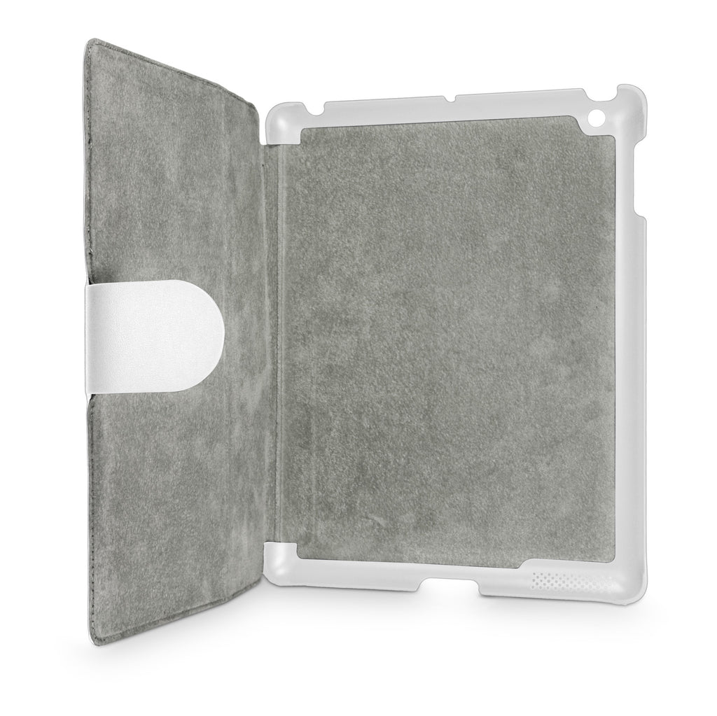 Winter White Leather Smart Nuovo iPad Case - Apple iPad 3 Case