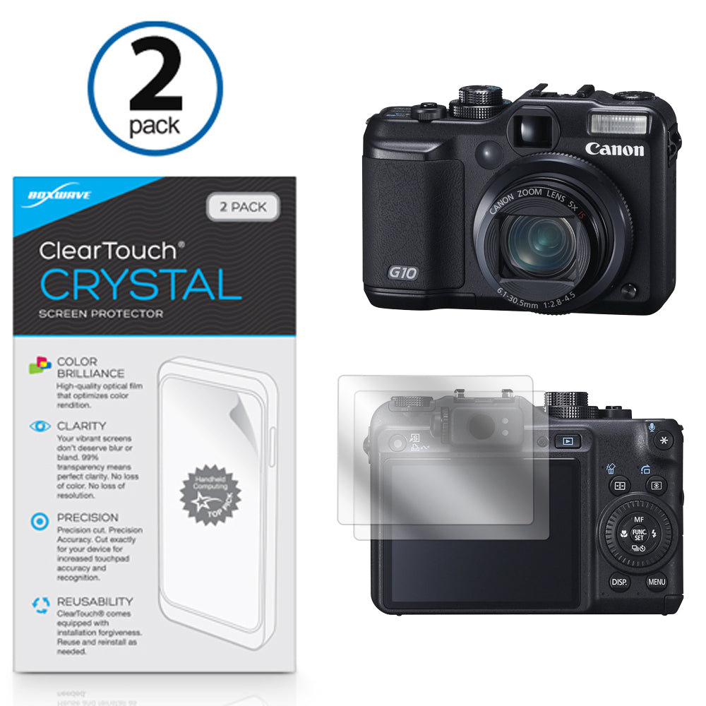 ClearTouch Crystal (2-Pack) - Canon PowerShot G10 Screen Protector