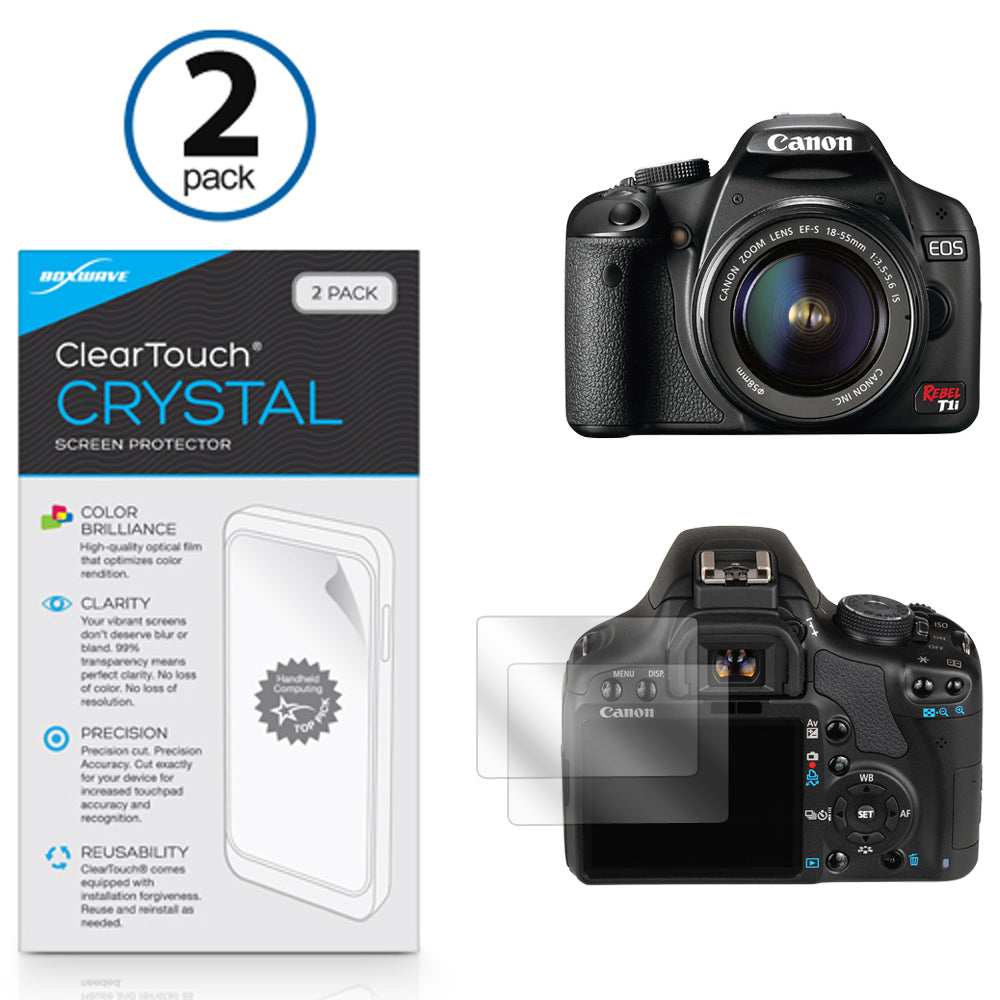 ClearTouch Crystal (2-Pack) - Canon EOS Digital Rebel T1i Screen Protector