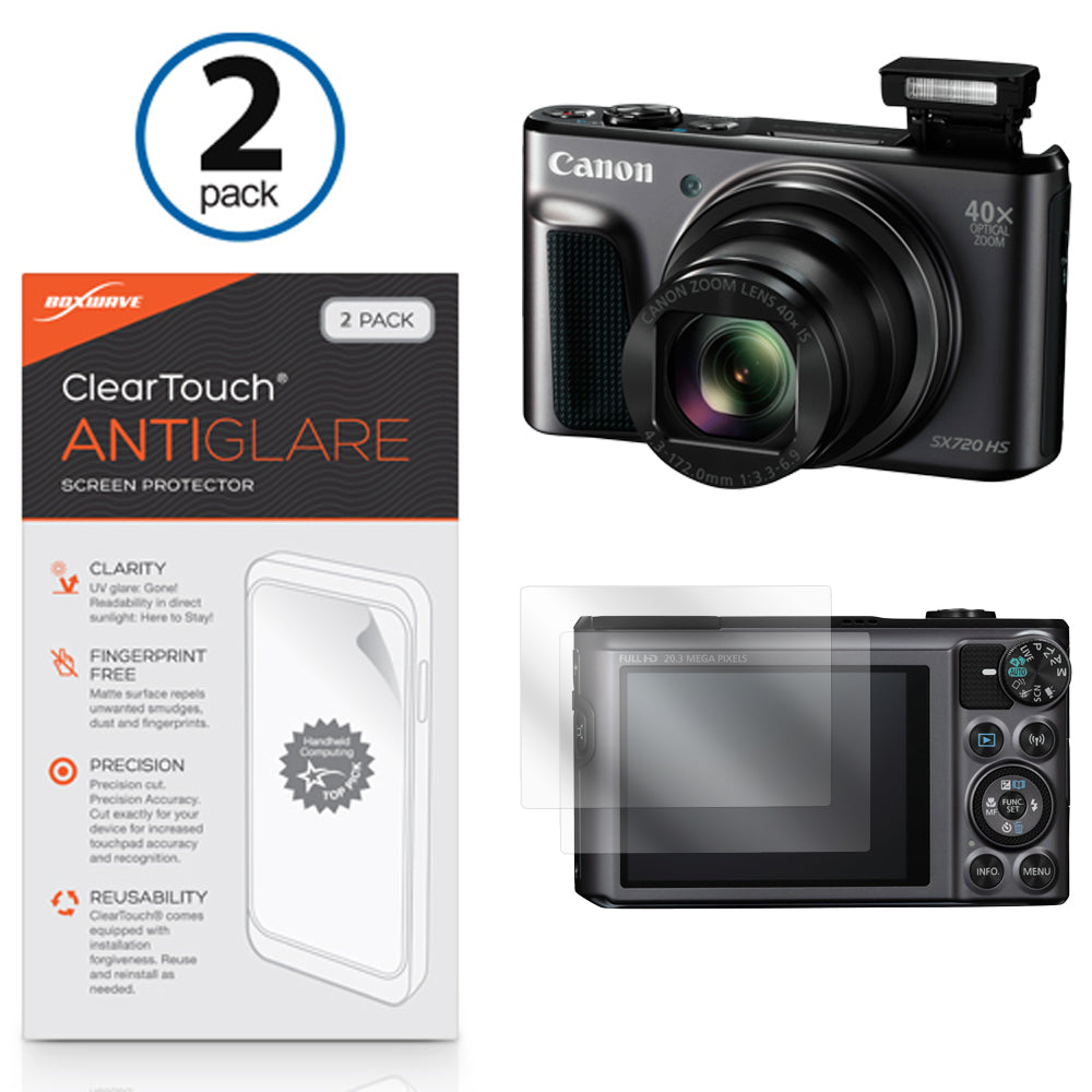ClearTouch Anti-Glare (2-Pack) - Canon PowerShot SX720 HS Screen Protector