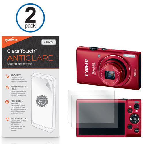 ClearTouch Anti-Glare (2-Pack) - Canon Powershot ELPH 130IS Screen Protector