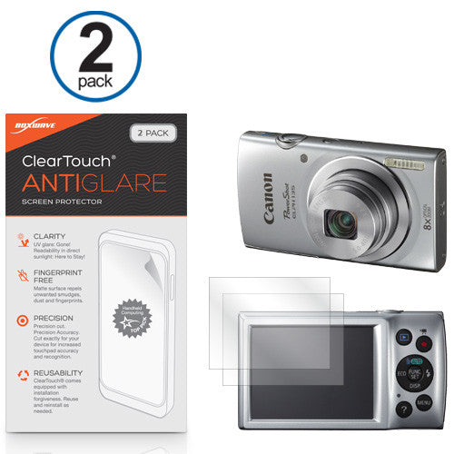 ClearTouch Anti-Glare (2-Pack) - Canon Powershot ELPH 135 Screen Protector