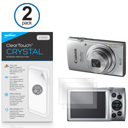 ClearTouch Crystal (2-Pack) - Canon Powershot ELPH 135 Screen Protector