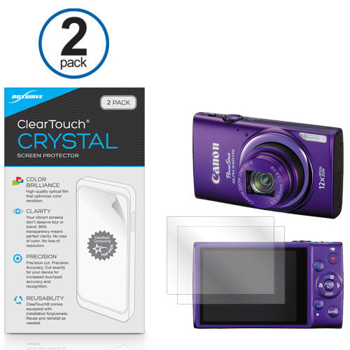 ClearTouch Crystal (2-Pack) - Canon Powershot ELPH 340 HS Screen Protector