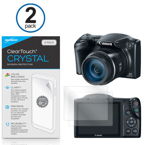 ClearTouch Crystal (2-Pack) - Canon Powershot SX400IS Screen Protector