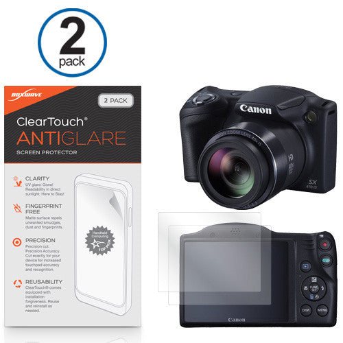 ClearTouch Anti-Glare (2-Pack) - Canon Powershot SX410 Screen Protector