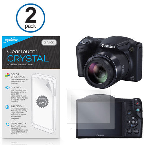 ClearTouch Crystal (2-Pack) - Canon Powershot SX410 Screen Protector