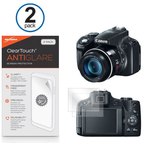 ClearTouch Anti-Glare (2-Pack) - Canon Powershot SX50 Screen Protector