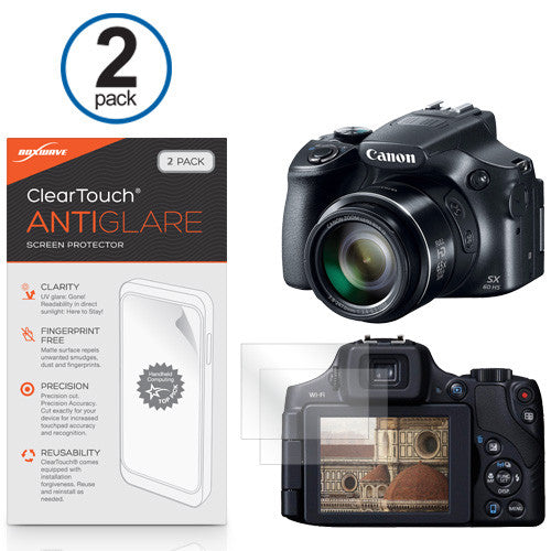 ClearTouch Anti-Glare (2-Pack) - Canon Powershot SX60HS Screen Protector