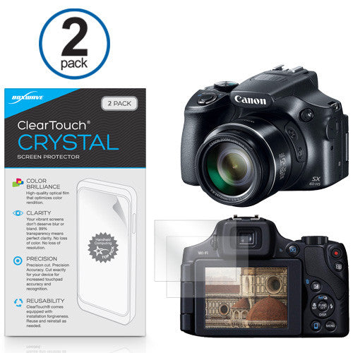 ClearTouch Crystal (2-Pack) - Canon Powershot SX60HS Screen Protector