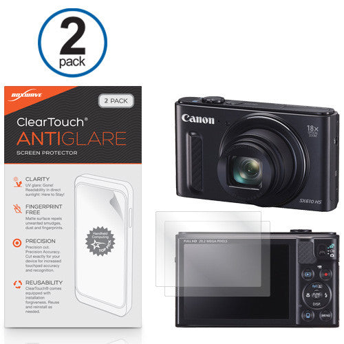 ClearTouch Anti-Glare (2-Pack) - Canon Powershot SX610 Screen Protector