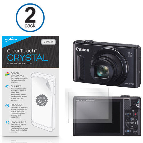 ClearTouch Crystal (2-Pack) - Canon Powershot SX610 Screen Protector