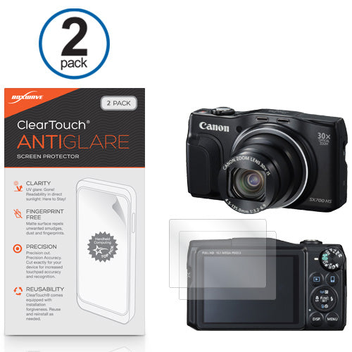 ClearTouch Anti-Glare (2-Pack) - Canon Powershot SX700 HS Screen Protector