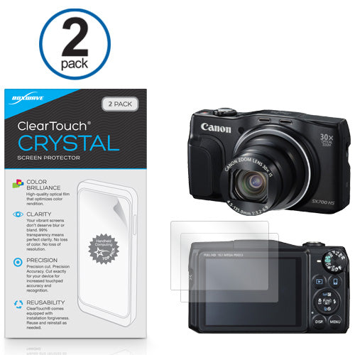 ClearTouch Crystal (2-Pack) - Canon Powershot SX700 HS Screen Protector