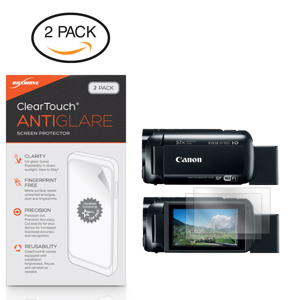 ClearTouch Anti-Glare (2-Pack) - Canon Vixia HF-R80 Screen Protector
